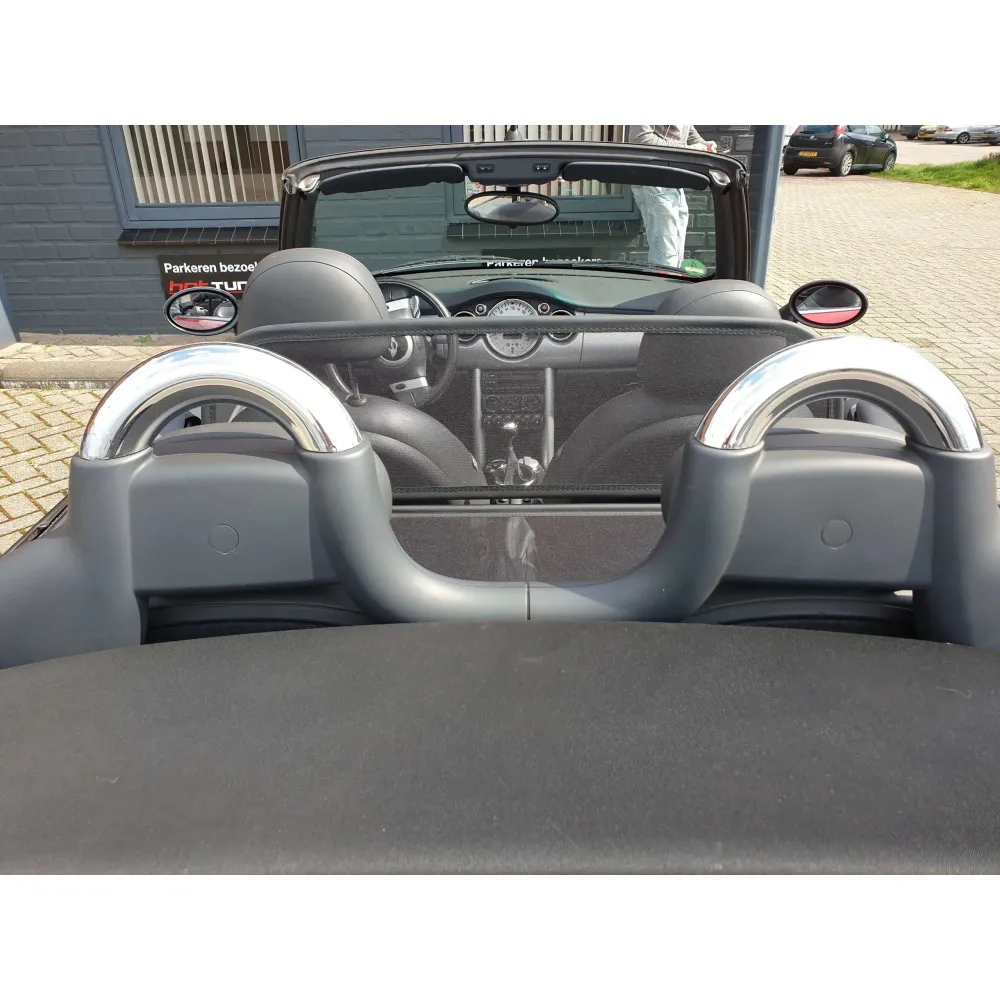PureWind Déflecteur D'Air Cabriolet BMW Mini 2 R52 R57 2004-2016 - Pare-Brise Anti-Courant D'Air Noir